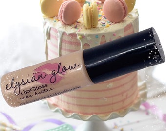 Brillo de labios, masa de pastel, humectante natural, de ElysianGlow