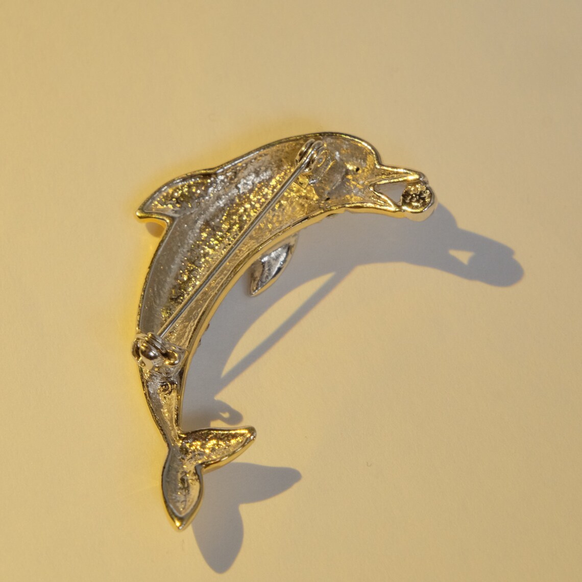 Vintage Dolphin Brooch Dolphin Jewerly Fish Brooch Figural Etsy