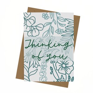 Thinking Of You Card - Greeting Card - Stationery - Sympathy - Pet Loss - Grief - Loss - Blank Card