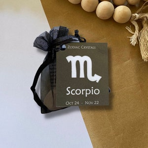 Scorpio Zodiac Bag - Crystals - Tumbled Stones - Astrology