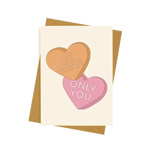 Karta Be Mine Only You - Walentynki - Miłość - Serca - Pusta karta - Koperta Kraft - Szybka wysyłka