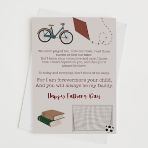 Dad - Angel Dad - Greeting Card - Grief - Child Loss - Fathers Day