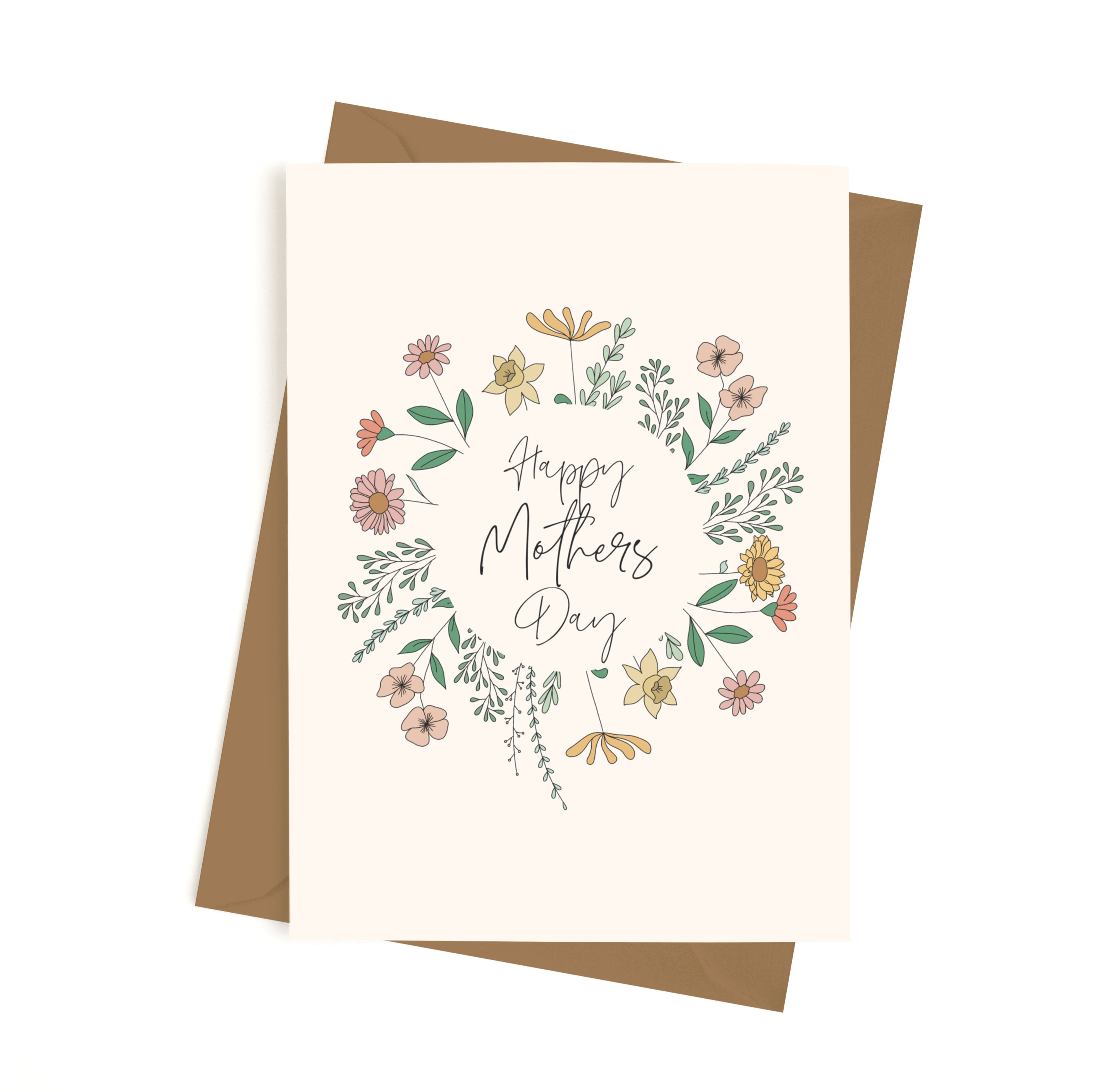 FANCY LAND Muttertagskarten Set - 12 Stück Mit Umschlägen, Goldfolie, Boho-Blumenmuster