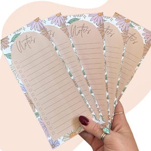 Floral Notepad - Fridge Notepad - To Do Lists - Organisation - Home Organisation - Home Decor - Notes - Stationery- Office Products