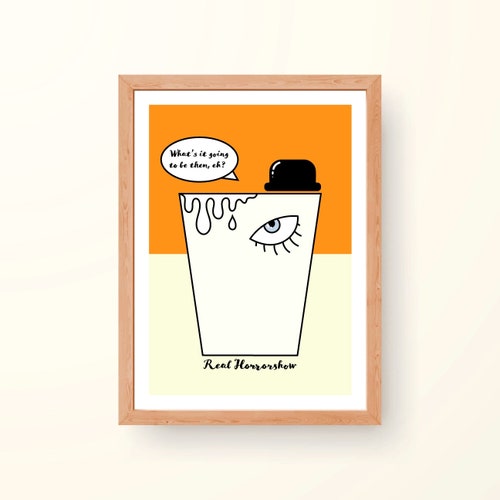 A Clockwork Orange Inspired Moloko Plus Korova Milk Bar A4 A3 Etsy