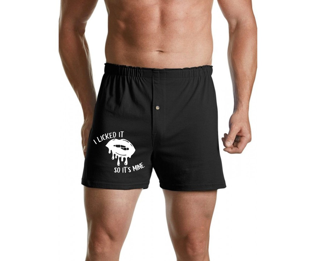 Men's Black Boxer Shorts.. I licked it so it's mine. Etsy.de