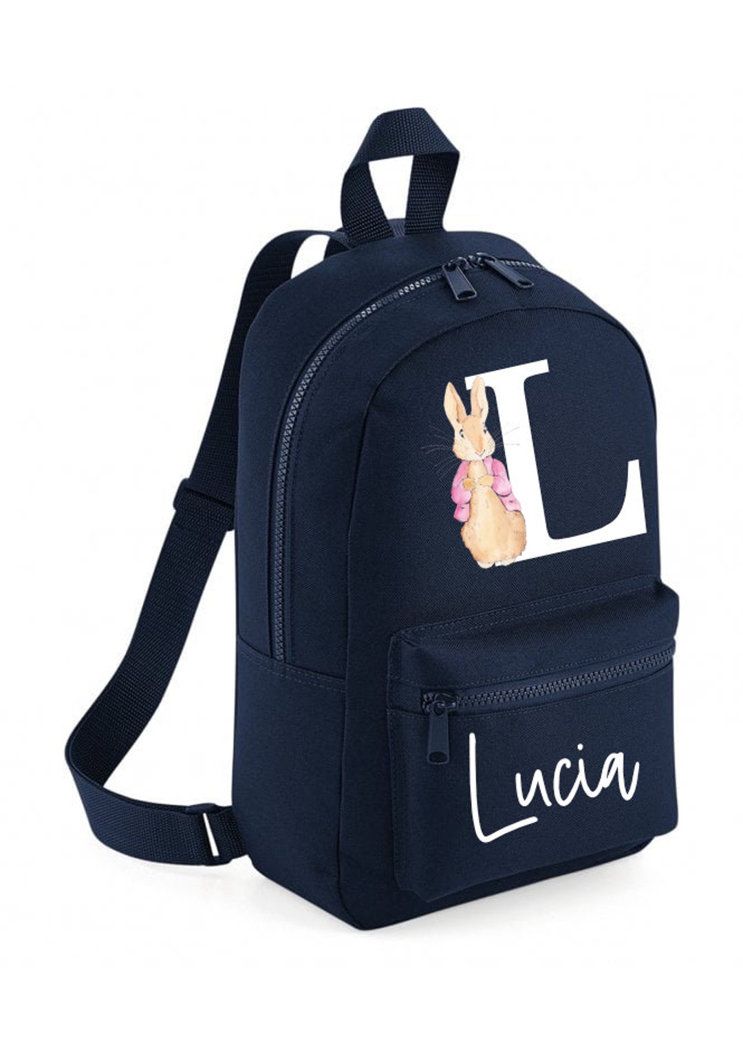 Personalised Peter Rabbit Children's Rucksack Backpack Baby Navy Girls ...