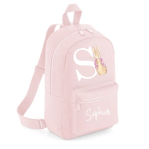 Personalised Peter Rabbit Children s Rucksack Backpack Baby Pink Girls Nursery Bag School Bag Peter Rabbit Flopsy Nappy Bag Etsy UK
