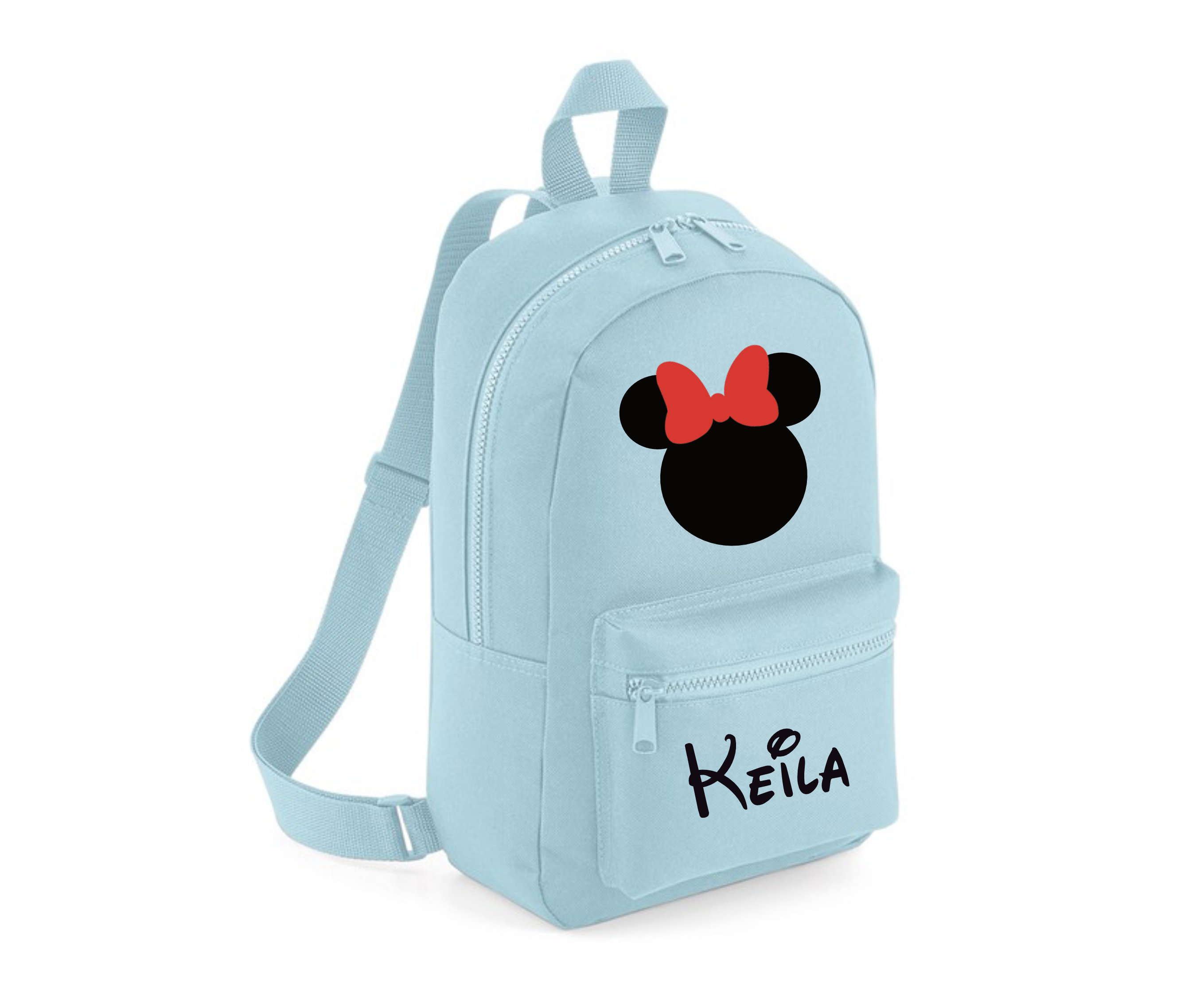 Mini Rucksack Backpack Personalised Minnie Mouse Silhouette Mini Rucksack Backpack Pink Boys ...