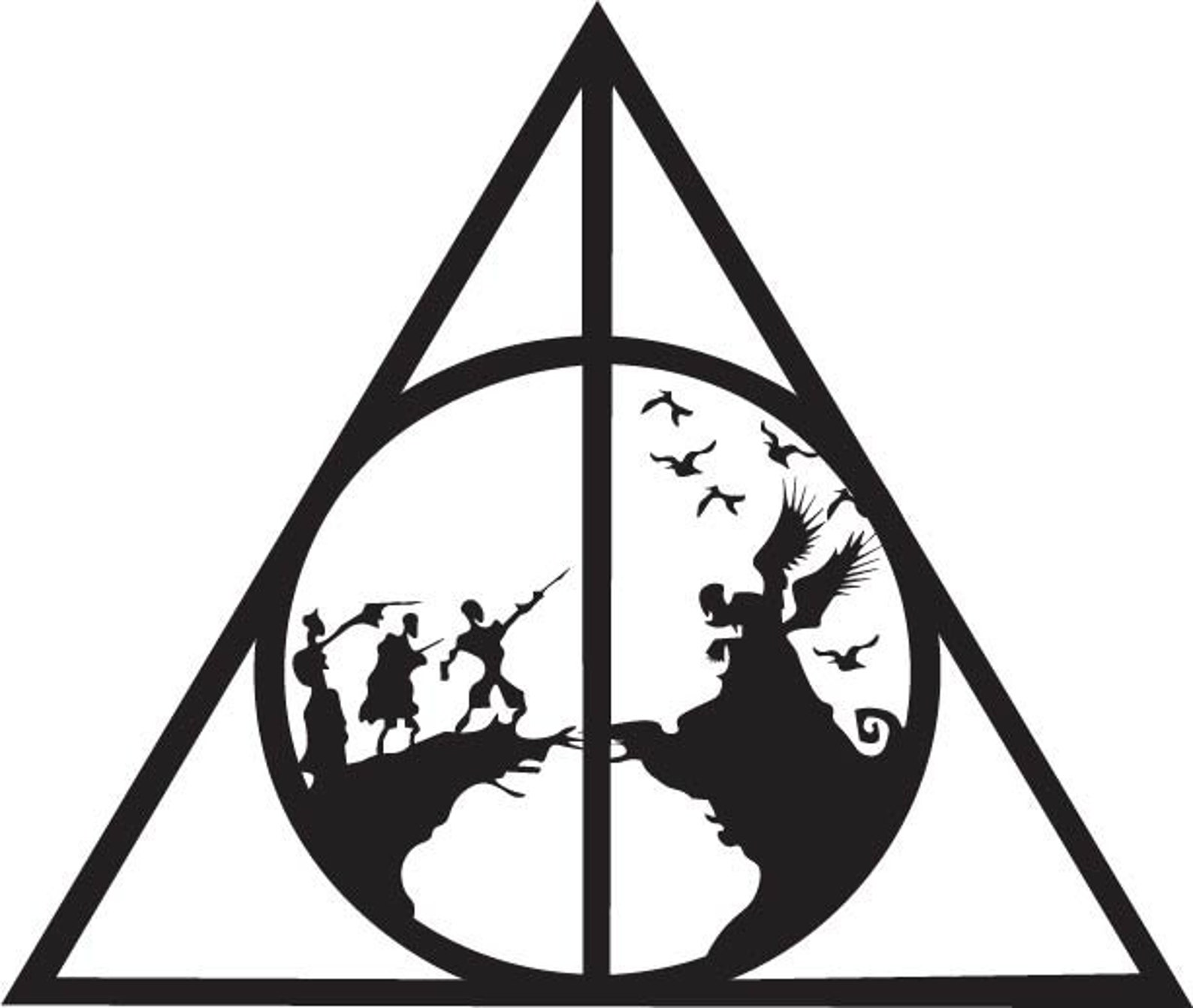 Harry Potter SVG Harry Potter and the deathly hallows svg | Etsy