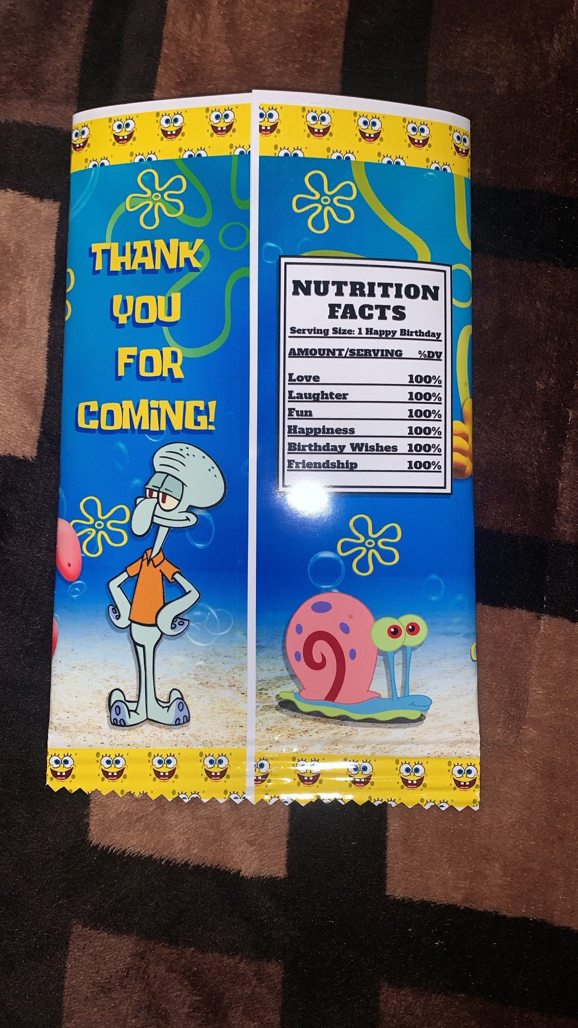 Spongebob chip bag custom made Etsy