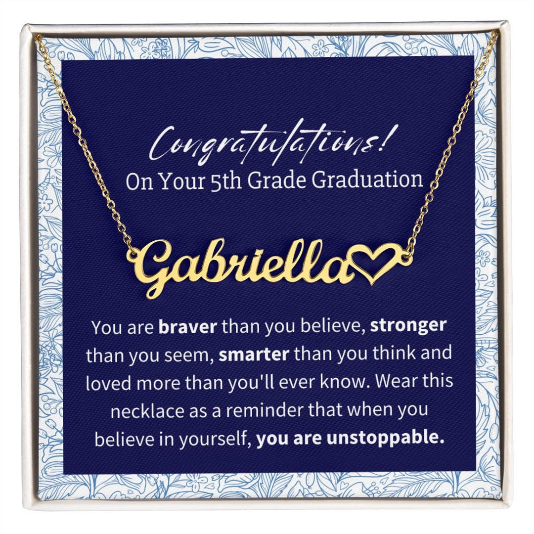 Custom 5th Grade Graduation Girls, Elementary School Gift, Daughter 5th