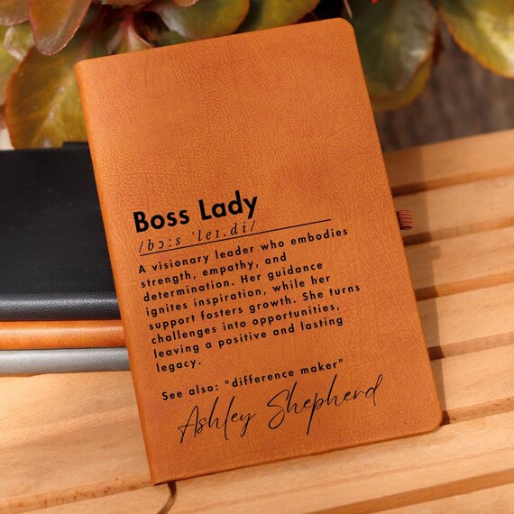 Boss Lady Journal Gift, Female Manager Notebook, Women Leader Gift, Female Boss Gift, Entrepreneur Gift, Coworker Gift,