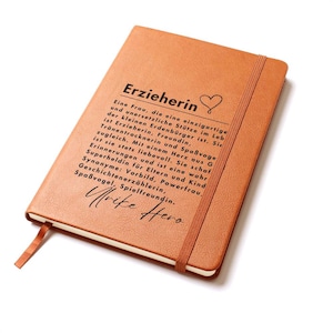Personalisierter Erzieherin Geschenk,  Abschiedsgeschenk Danke Sagen, Erzieherin  Geburstag, Erzieherin Definition Notizbuchdruck