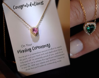 Pinning Ceremony Silver Birthstone Jewelry, Nursing School Graduation, BSN Nurse Pins,  RN LPN Necklace, Nurse Graduation Gift