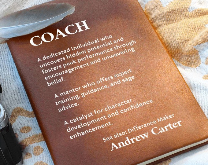 Gepersonaliseerde Coach Waarderingscadeau, Bedankt Coach Definitie Cadeau, Aangepaste Coach Leaving Gift,