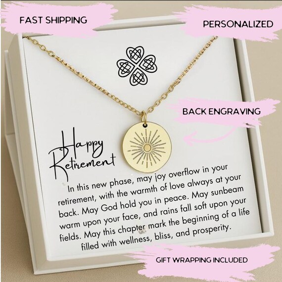 Irish Blessing Poem for Retirement Necklace, Women Retirement Gift, Retirement Jewelry Poem, Retired Woman Necklace, Retirement Blessing
