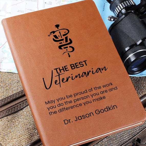 Vet School Graduation, Custom Vet Gift, Custom Veterinarian Gift,  Profession animal doctor, New Vet Journal, Veterinarian Office Gift, DVM