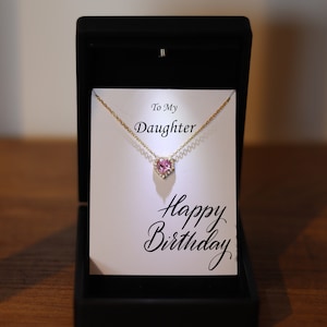 Collana cuore figlia, collana d&#39;argento figlia per compleanno, collana laurea figlia, gioielli figlia, collana cuore di quarzo