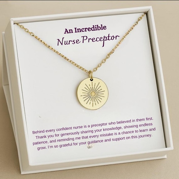 Nurse Preceptor Appreciation Gift Jewelry, Preceptor Thank You Gift, Nurse Preceptor Birthday, Preceptor Gift Idea, RN Silver Necklace
