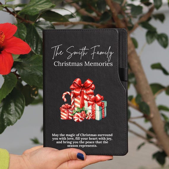 Family Christmas Memories Journal, Christmas Memory Book, Christmas Family Notes, Christmas Planner, Xmas Christmas Friend Family Notebook