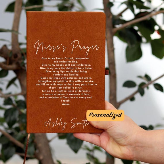Personalized Nurse's Prayer Journal, Personalized Nurse Notebook, Nurse Graduate Notebook, Medical school Gift, BSN Graduate Gift