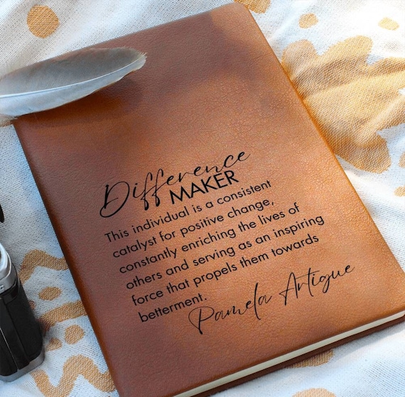 Difference Maker Journal, Teacher Thank You Gift, Nurse Retirement Gift, Teacher Retirement  Inspirational  Leader Appreciation Gift,