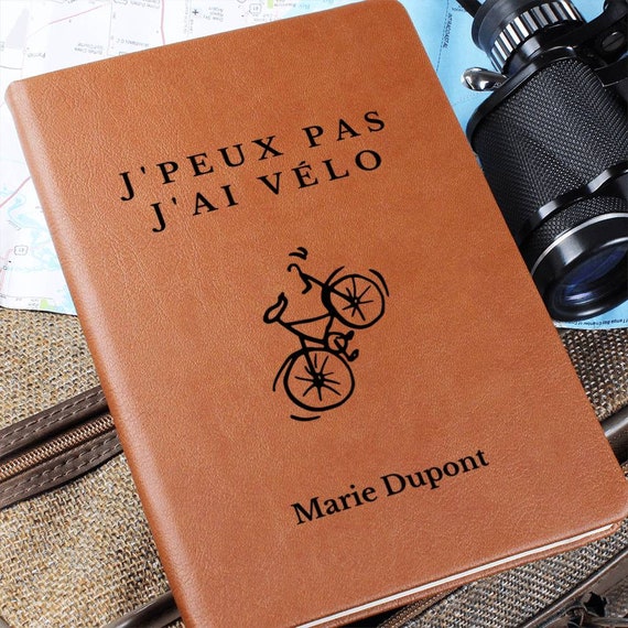 I can't I have a bike, Cyclist Gift, Jai vélo, Personalized Journal Gift for Bike Lover