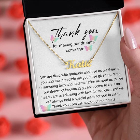 Giving Birth Jewelry, Birth Mother Gift, Adoption Gratitude Gift, Thank you Birth Mother Gift, Surrogate Mother, Adoption Gift For Birth Mom