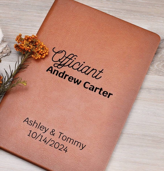 Officiant Thank You Gift, Wedding Officiant Gift, Personalized Officiant Book, Sermon Toast Gift, Wedding Officiant Friend Thank You Gift