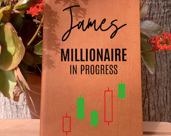 Personalized Day Trader Notebook, Cryptocurrency, Stock Market, Broker, Bull Market, Millionaire in Progress, Investor, Stock Broker Gift