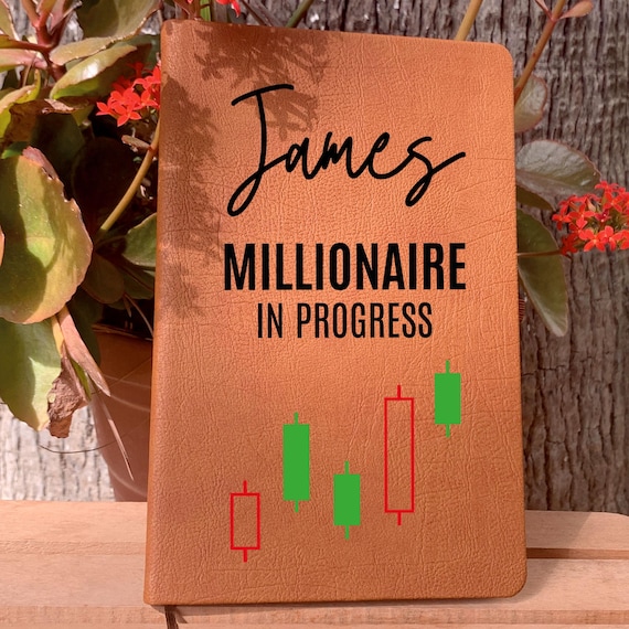 Personalized Day Trader Notebook, Cryptocurrency, Stock Market, Broker, Bull Market, Millionaire in Progress, Investor, Stock Broker Gift