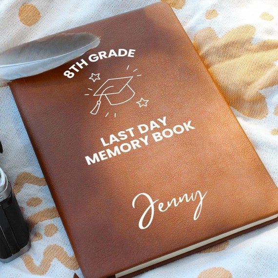 Memory Book for 8th Grade Last Day, Middle School Grad Gift for Girls, 8th Grade Graduation Gift For 2025, Personalized 8th Graduation Gift