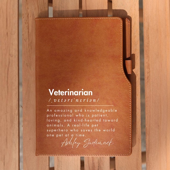 Veterinarian Notebook, Veterinarian Doctor Gift, Personalized Vet Gift, Veterinarian Thank You Gift, Veterinarian Definition, Vet Quote