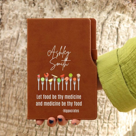 Let food be your Medicine Dietitian Journal,  Nutritionist Gift, Gifts For Nutritionist, Gifts For Food Expert, Registered Dietician Gift
