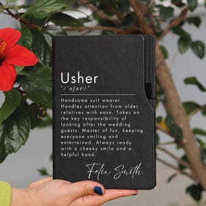 Personalized Usher Appreciation Gift, Usher Definition Keepsake, Will You Be my Usher, Wedding Usher Gift