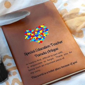 Regalo del diario del maestro de educación especial, regalo del maestro de autismo, regalo de concientización sobre el autismo, agradecimiento del maestro, regalo del maestro de educación especial para niños,
