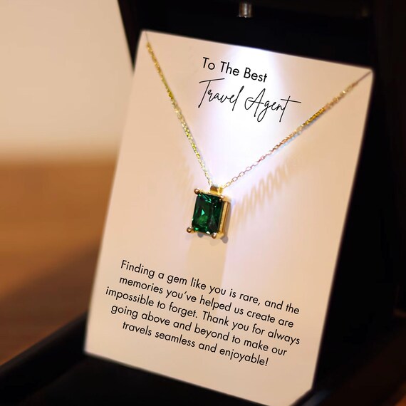 Travel Agent Necklace Gift, Travel Agent Thank You Gift, Travel Agent Appreciation Gift,  Travel Agent Christmas Gift, Travel Consultant Gif