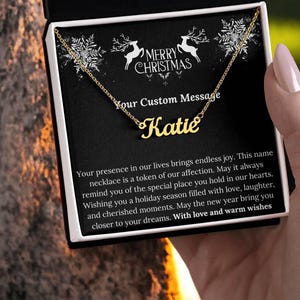 Collar navideño personalizado para mujer, regalo de Año Nuevo para amigas, joyería navideña, mentora, maestra, mamá, hermana.
