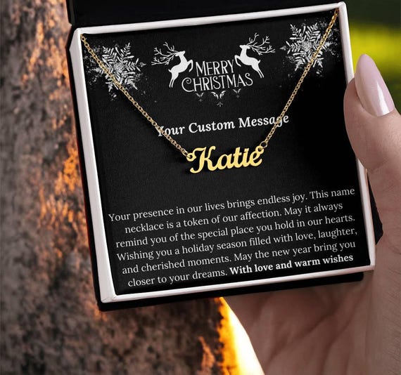 Personalized Christmas Necklace for Women,  Friend New Year Gifts, Christmas Jewelry,  Female Mentor, Teacher Mom, Sister Christmas Gift
