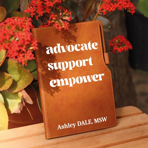 Social Worker Journal, Personalized MSW Graduation Gift, Advocate, Support Journal, Social Worker Team Gift
