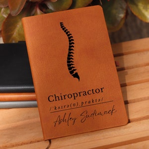 Personalized Chiropractic Notebook, Chiropractor Journal,  Gift for Chiropractor, Chiropractic Decor, Chiropractor Graduation Gift