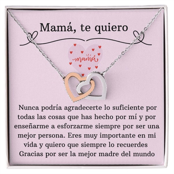 Mama te quiero, Regalos Para Madre, Para mi Mamá en el Día de la Madre,   Collar Regalo Para Madre: Joyería Para Mamá,Cumpleaños,