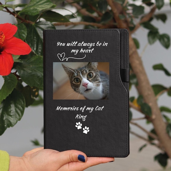 Cat Grief Journal, Loss of Cat Memories Diary, Cat Mom Notebook, Loss of Cat Remembrance Gift, Cat memorial journal, Cat Parents Notebook