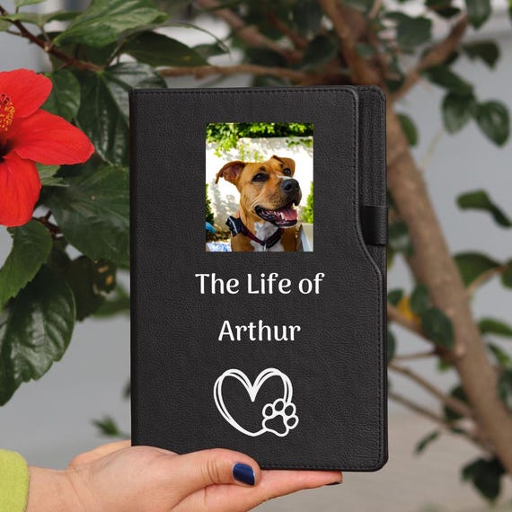 Personalized Dog Journal with Custom Dog Picture, Dog Lover Journal, Dog Owner Gift, New Puppy Mom Gift, dog memories diary