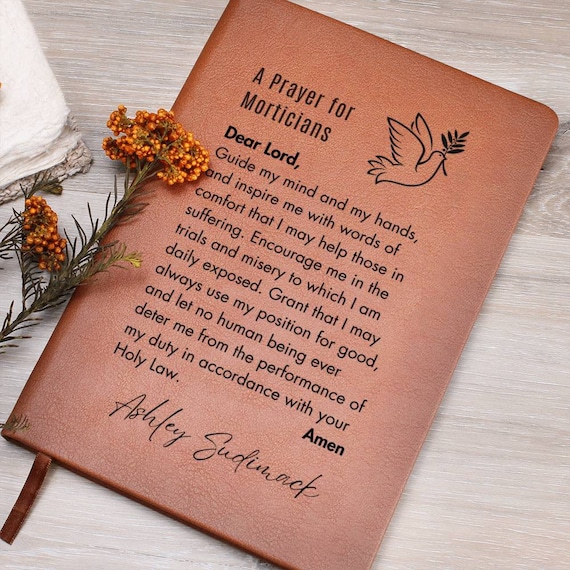 Personalized Morticians Prayer Journal, Mortuary Graduation Gift For Mortician, Funeral Director, Mortician Gifts