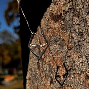 The Creation of Adam Necklace, Michelangelo Jewelry,  Silver Art Necklace, Hand of God Giving Life Art Jewelry, Ring Holder Necklace
