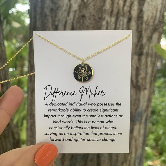 Inspirational Leader Gift, Employee Appreciation Gift, Silver Lotus Necklace with LED Light Jewelry Box, Mentor Jewelry, Director Boss Gift