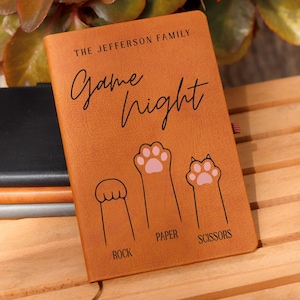 Funny Game Night Notebook, Board Game Lover Gifts, Family Game Night Game Score Book, Personalized Game Lover Gift,