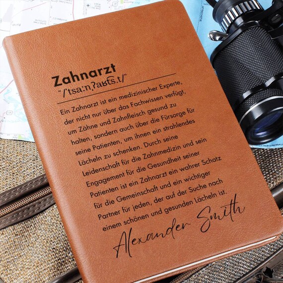 Personalisiertes Zahnarzt geschenk, Zahnarzt Geschenk, Personalisierter Zahnarzt-Journal, Geschenk zur Zahnmediziner-Abschlussfeier,